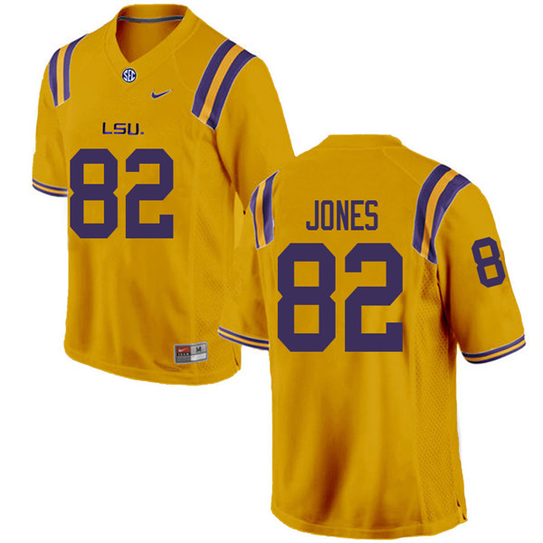 Men #82 Kenan Jones LSU Tigers College Football Jerseys Sale-Gold